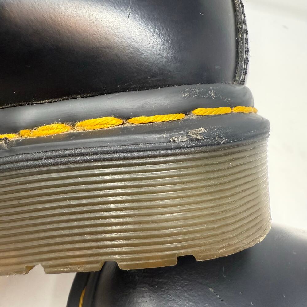 Dr. Martens 1460W Boots Women's 6 Black Smooth Leather Preppy Combat Boots EUC - Picture 10 of 16